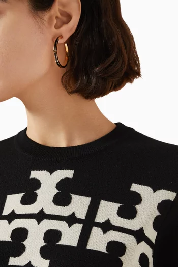 Kira Hoop Earrings in 18kt Gold-plated Brass