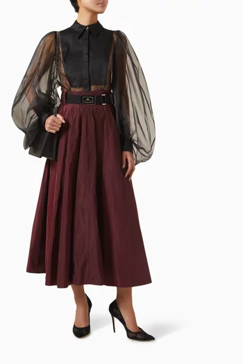 Bodysuit-style Blouse in Organza