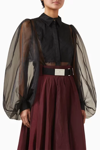 Bodysuit-style Blouse in Organza