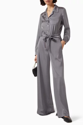 Abana Wide-leg Pants in Satin
