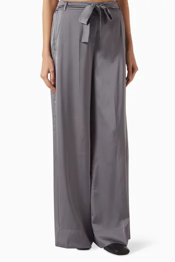 Abana Wide-leg Pants in Satin