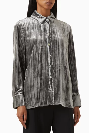 Xanadu Buttoned Shirt in Velvet