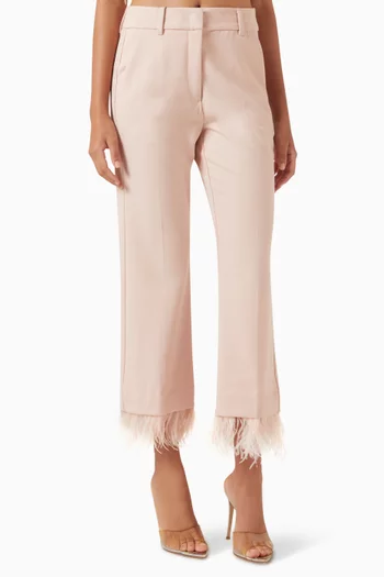 Fagus Feather-embellished Pants