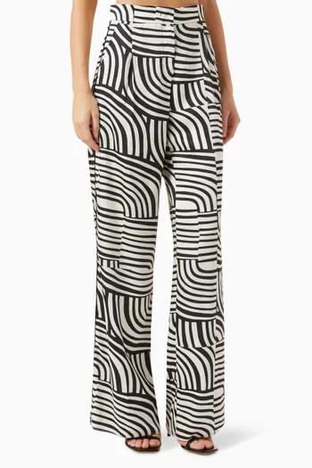 Ilare Printed Wide-leg Pants