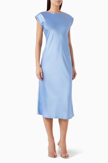 Aquile Midi Dress in Satin