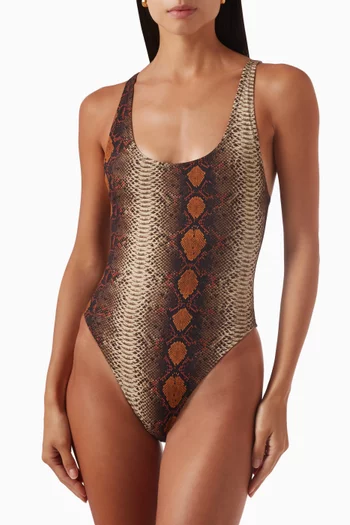 Scoop-neck One-piece Swimsuit