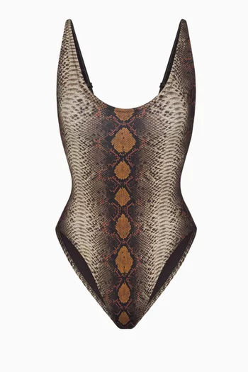 Scoop-neck One-piece Swimsuit