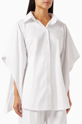 Una Cape Structured Shirt in Cotton