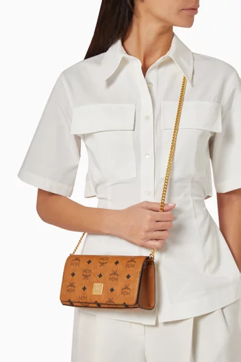 Aren VI Crossbody Wallet in Visetos