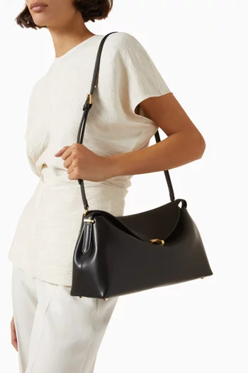 T-Lock Top Handle Bag in Leather
