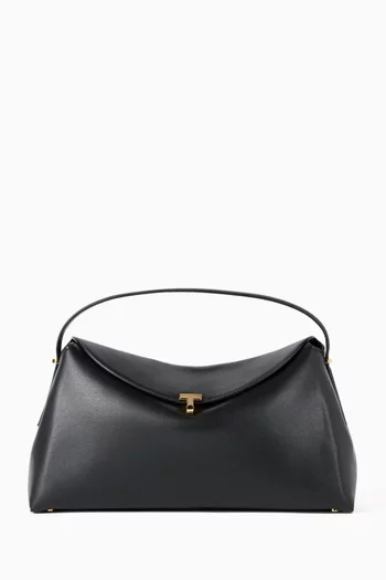 T-Lock Top Handle Bag in Leather