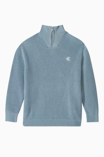 Half-zip Monogram Sweater
