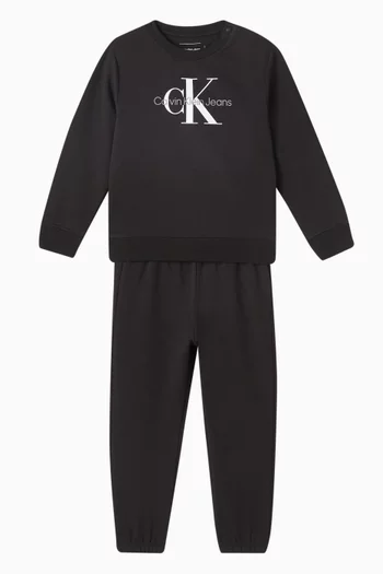 Monogram Tracksuit Set in Cotton