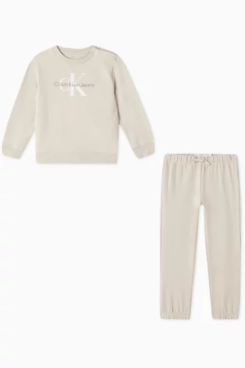 Monogram Tracksuit Set in Cotton