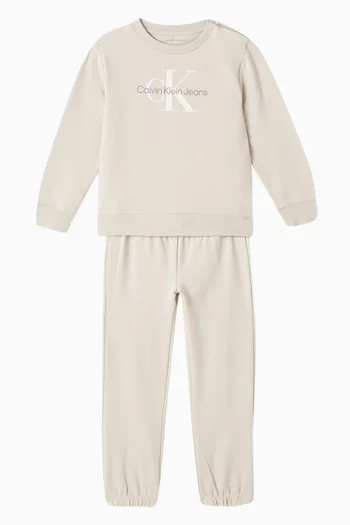 Monogram Tracksuit Set in Cotton