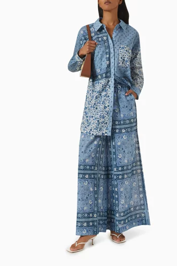 بنطال صن شاين بانديت واسع الساقين