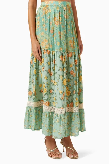 Melody Floral Maxi Skirt