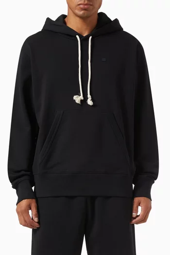 Face Logo-patch Hoodie in Cotton