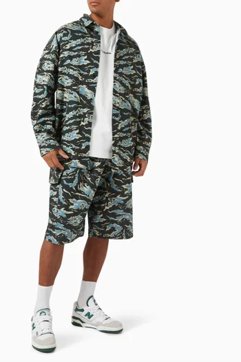 Camo Bermuda Shorts in Ripstop Cotton