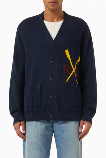 Logo Cardigan in Knit
