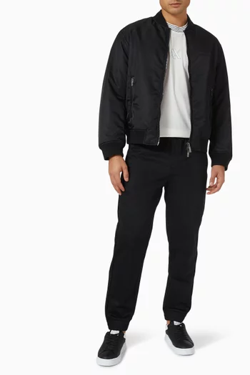 Sweatpants in Cotton Satin