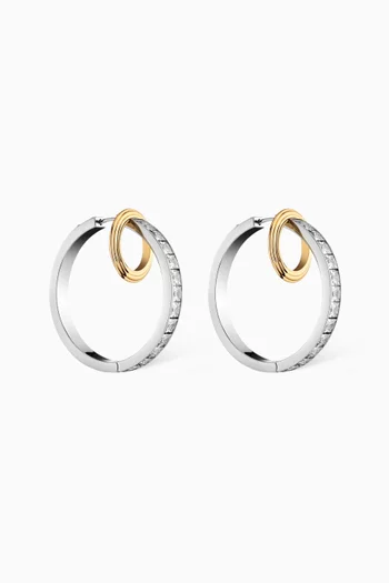 Isla Hoop Earrings in 12kt Gold and Silver-plated Brass