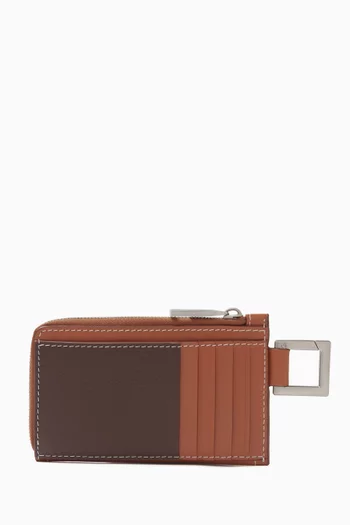 Le Porte-zippé Cuerda Cardholder in Leather