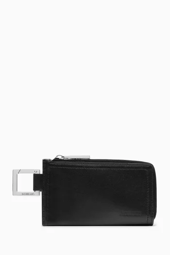 Le Porte-zippé Cuerda Cardholder in Leather