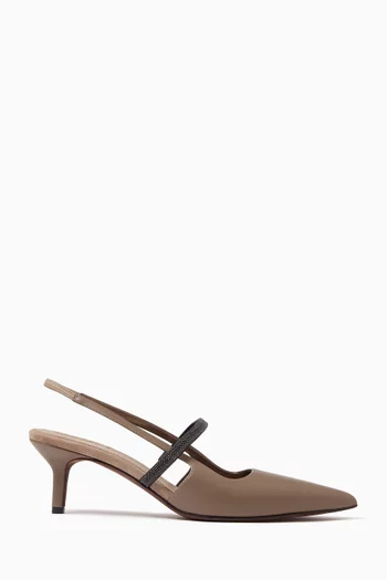 City 55 Monili Slingback Pumps in Nappa