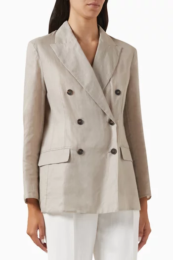 Double-breasted Blazer in Cotton