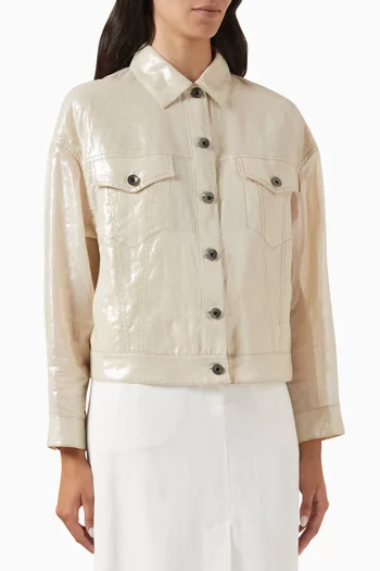 Coated Jacket in Cotton