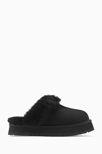 Disquette Fur Flatform Slippers