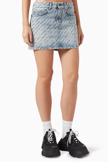 Stencil Mini Skirt in Cotton