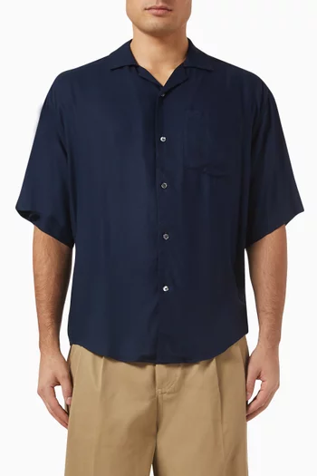 Short-sleeve Boxy Shirt in Viscose