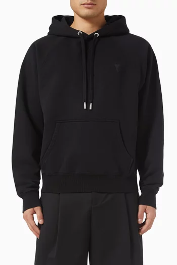 Boxy Embroidered Hoodie in Fleece