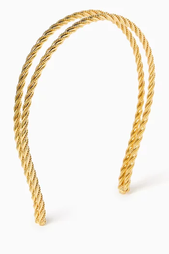 Rome Duo Headband in 24kt Gold-plated Brass