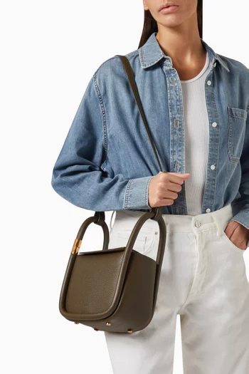 Wonton 20 Top-handle Bag in Pebbled Leather
