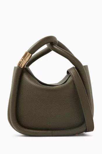 Wonton 20 Top-handle Bag in Pebbled Leather