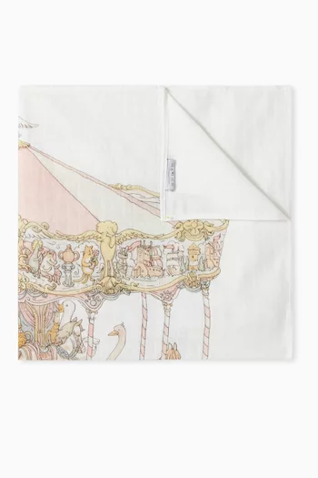 Carousel Carré Blanket in Organic Cotton