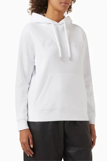 Embroidered Logo Hoodie in Cotton-fleece