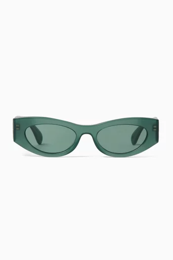 Logo Cat-eye Sunglasses in Acetate