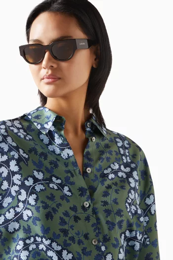 Signature Rounded Sunglasses in Acetate
