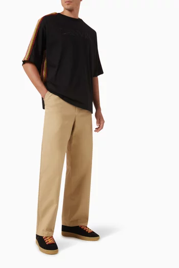 Logo Side Curb Oversized T-shirt in Cotton