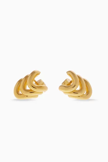 Loop Trio Earrings in Brass