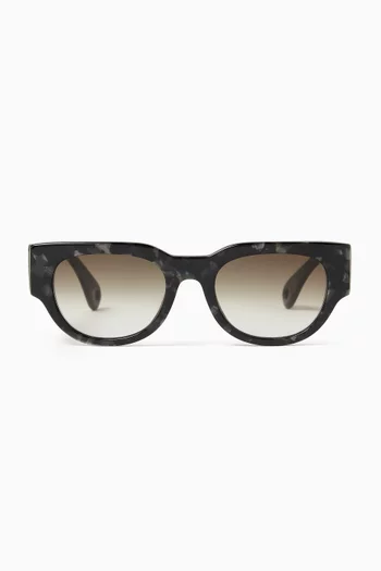 Signature Rounded Sunglasses in Acetate