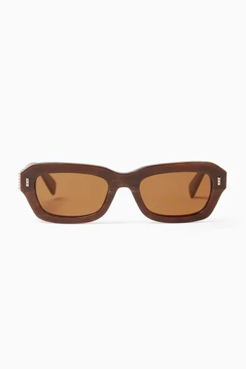 Concerto Rectangle Sunglasses in Acetate