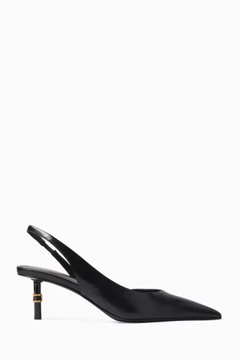 Marcie Slingback Pumps in Leather