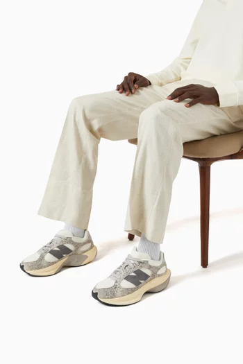 WRPD Runner Shoes in Snakeskin-print Suede and Mesh