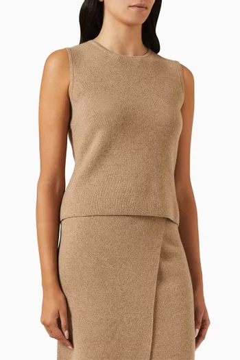 Sleeveless Sweater in Wool Blend