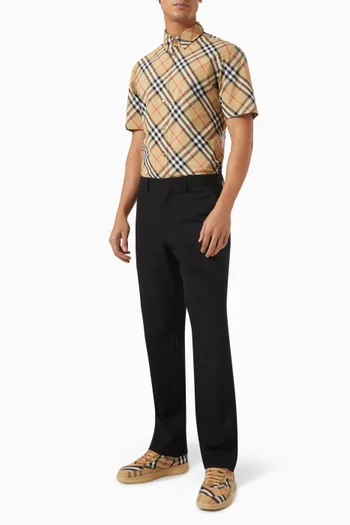 Check Shirt in Cotton Poplin